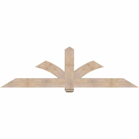 Ekena Millwork Redmond Smooth Timber Gable Bracket, Douglas Fir, 84"W x 24"H x 5 1/2"D x 5 1/2"F, 7/12 Pitch GBW084X24X0606RED00SDF